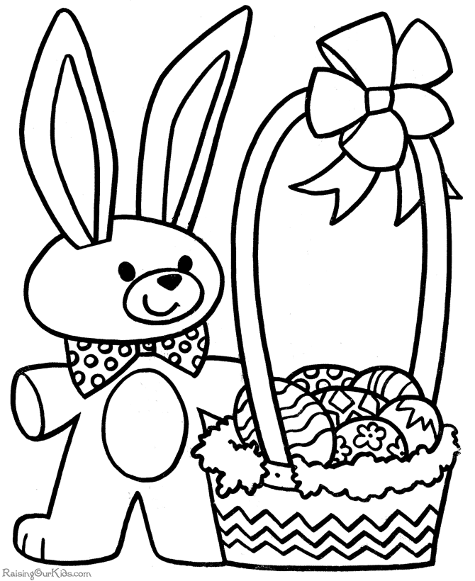 Find The Toy Truck In The Basket Easter Coloring Pages: Easter ...
