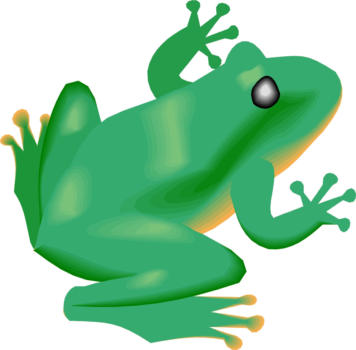 Green Cartoon Frog 2