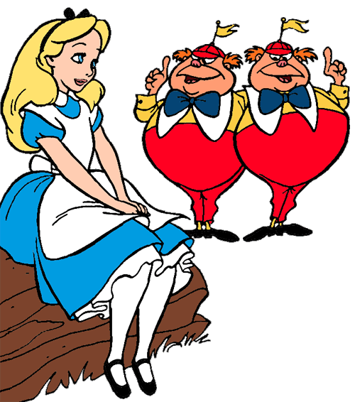 Tweedledee and Tweedledum Clipart from Disney's Alice in ...