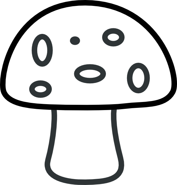 Black And White Mushroom clip art - vector clip art online ...