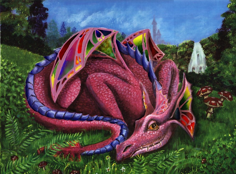 Fantasy art] The Friendly Dragon by karenmiles at Epilogue