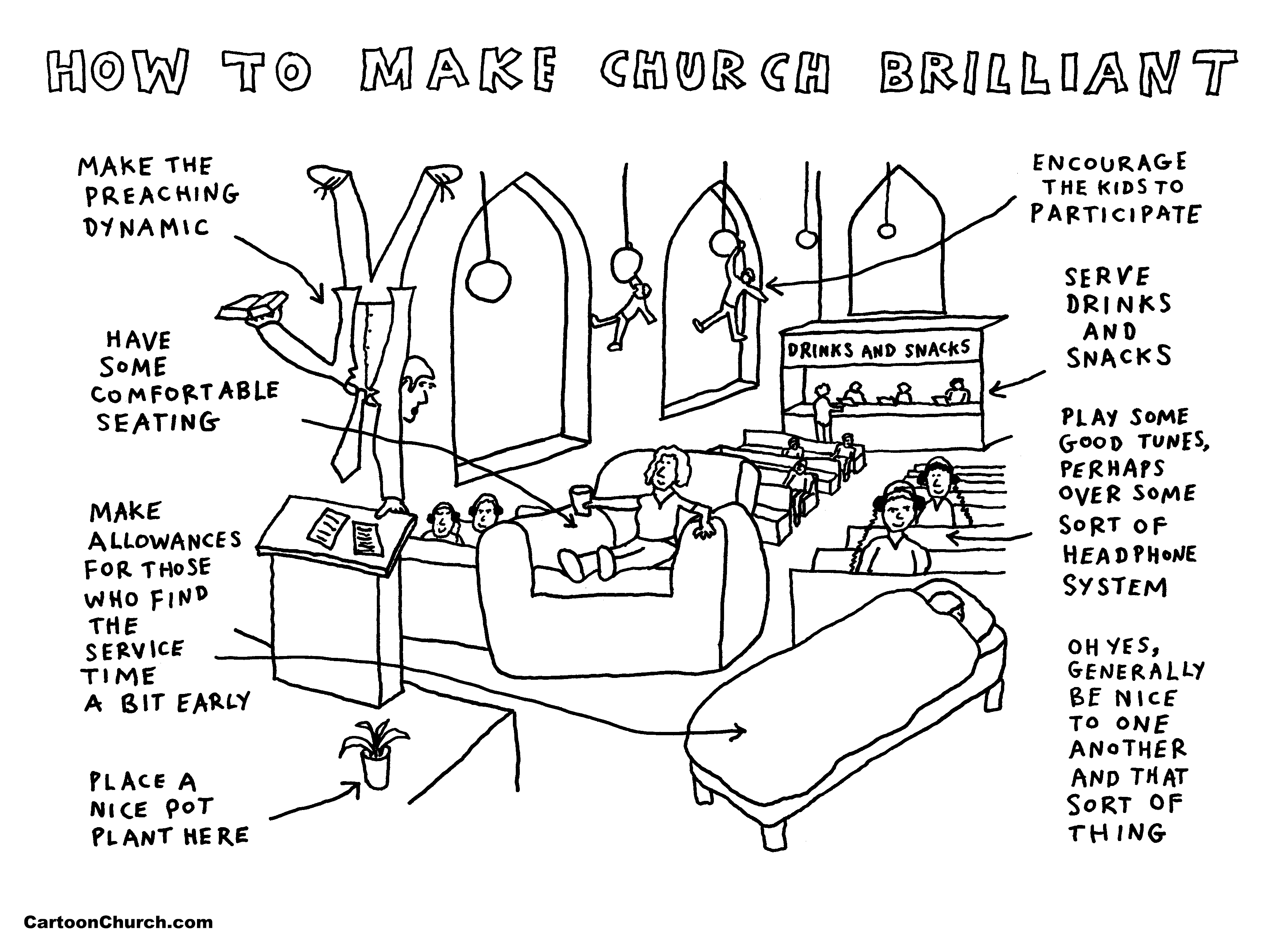 How to make church brilliant — CartoonChurch.com