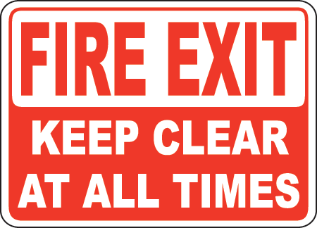 Fire Exit Sign by SafetySign.com - A5161