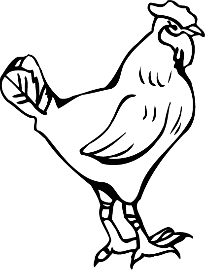 Hen Clipart Black And White - Cliparts.co