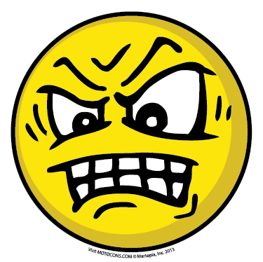 Angry Face Emoticon Car or Fridge Magnet Motocons