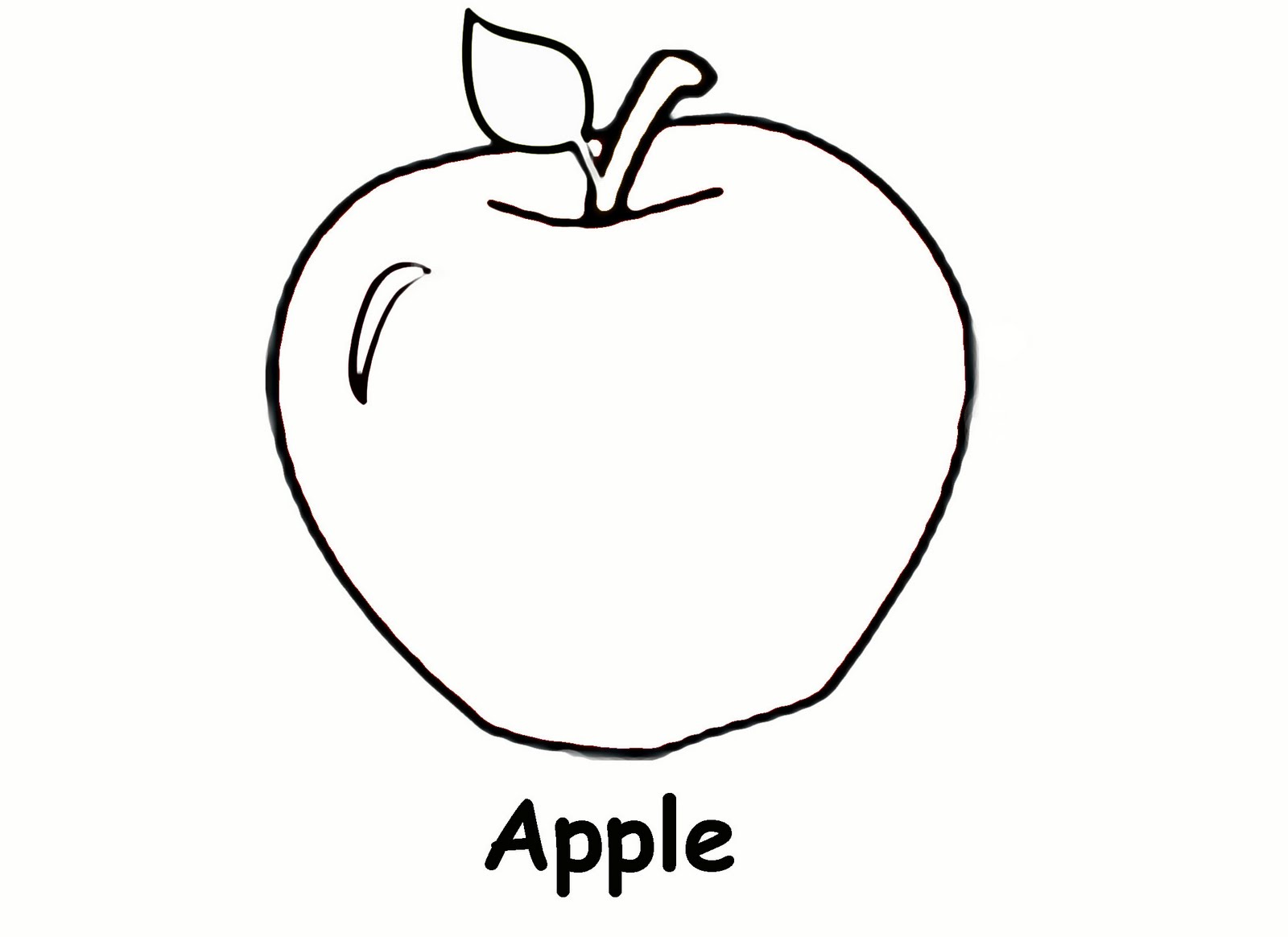 clean Apple template - the best Coloring pages images. apple ...