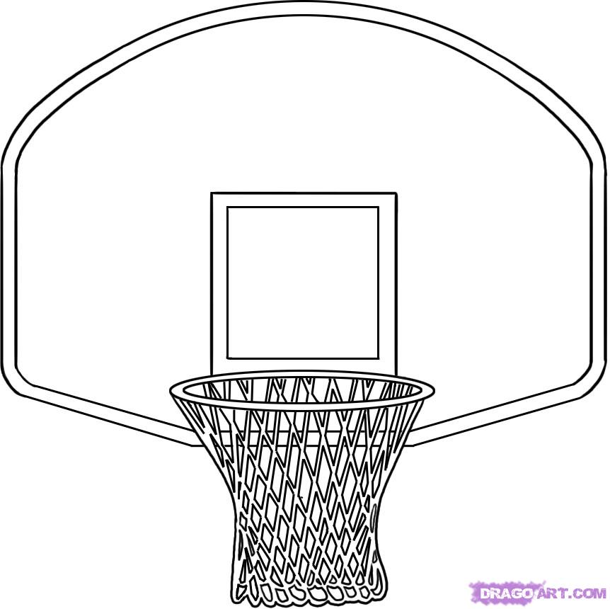 How to Draw a Basketball Hoop, Step by Step, Sports, Pop Culture ...