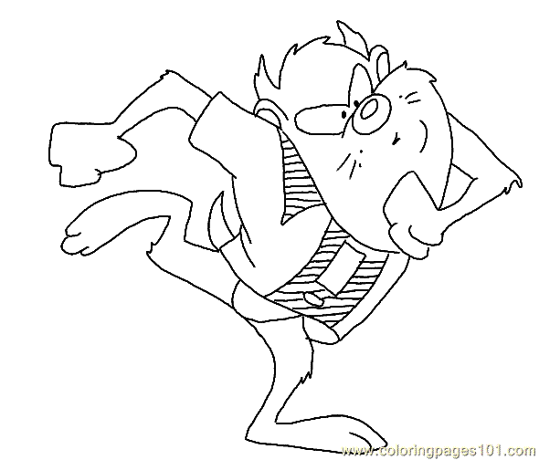 Free coloring pages of devil taz