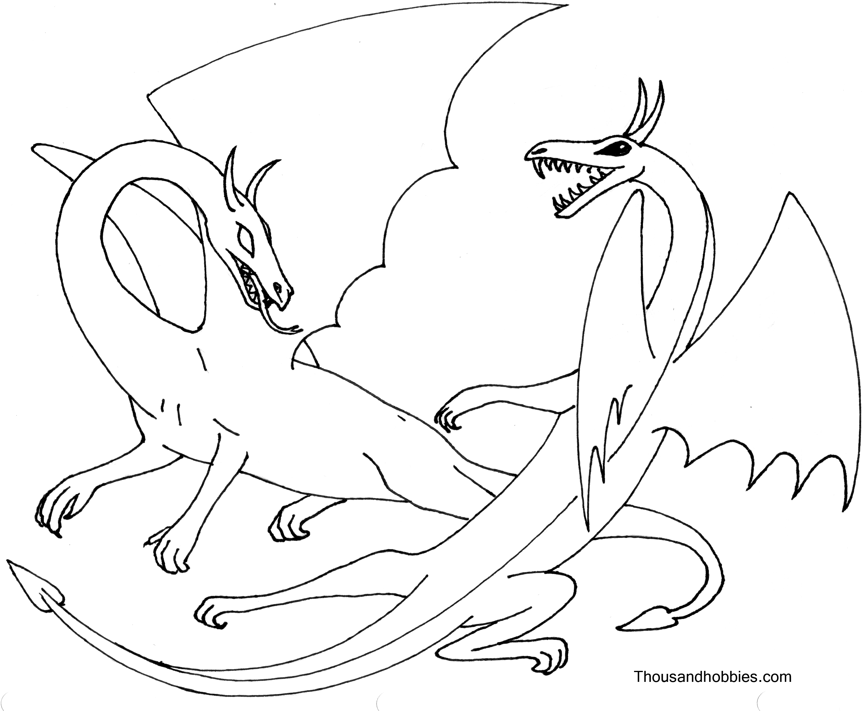 Printable Dragon Pictures To Color Gallery