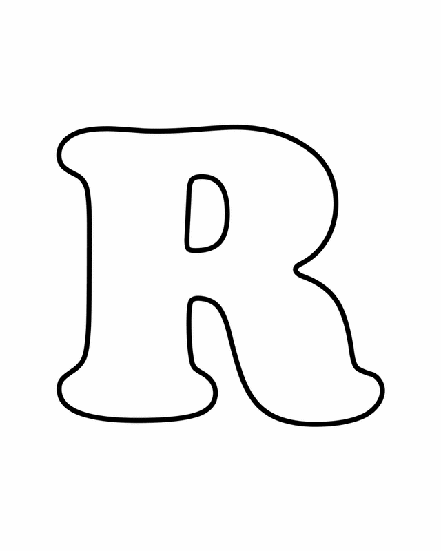 R Coloring Pages - Drawing Kids
