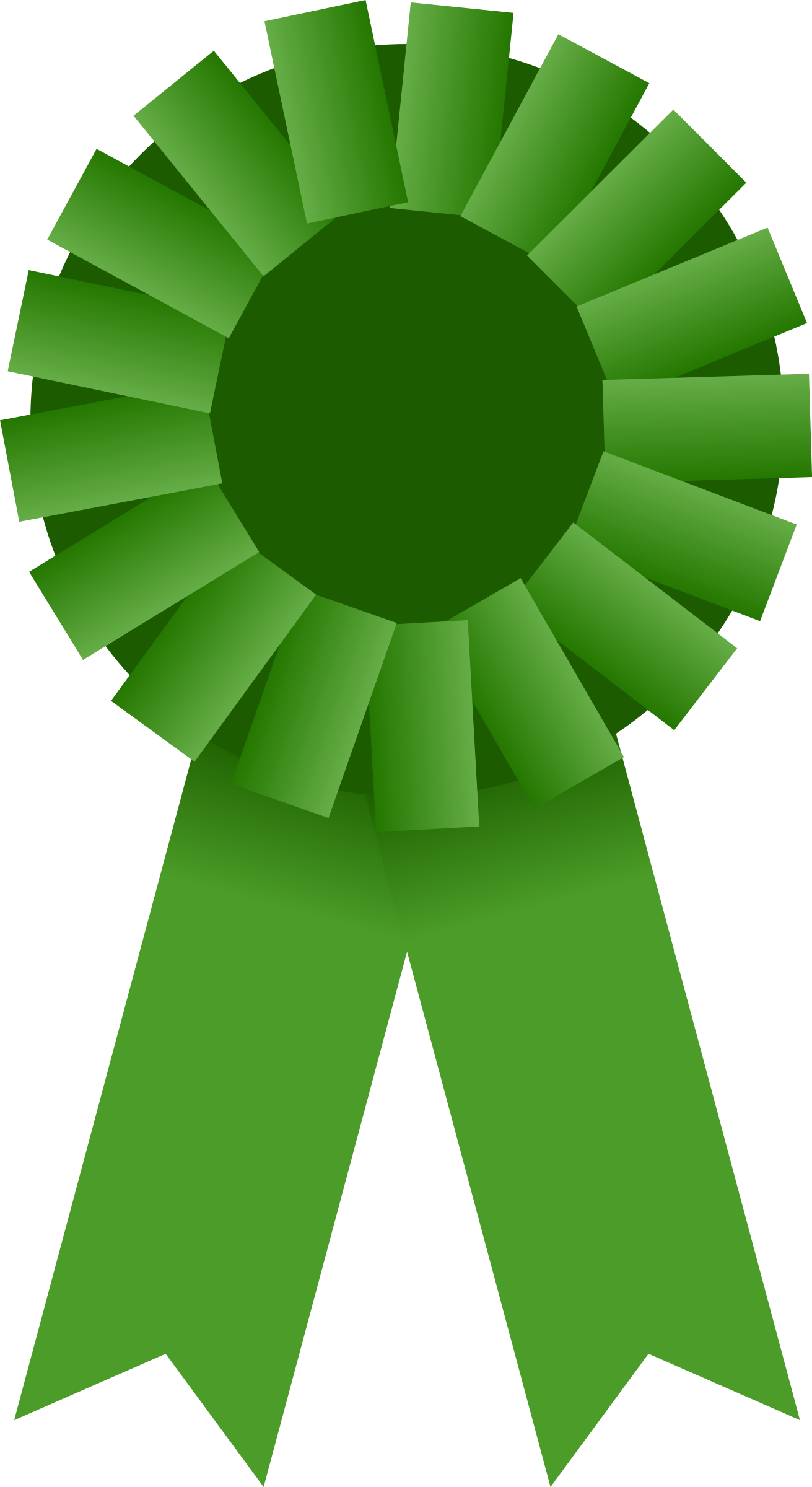 Clipart - Award Ribbon -- Green
