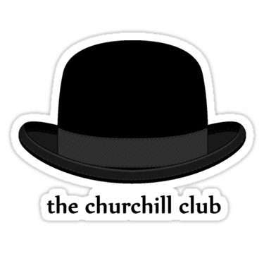 The Bowler Hat" Stickers by churchillclub | Redbubble