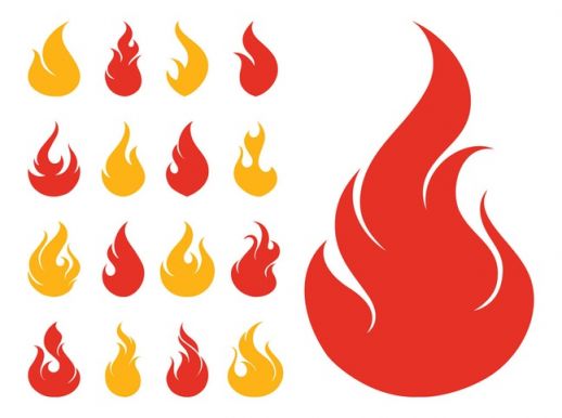 Fire Icons Set Vector - AI PDF - Free Graphics download