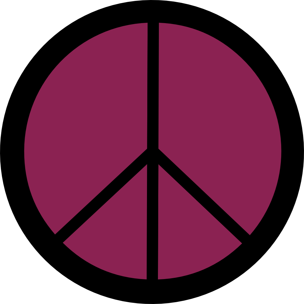 Retro Groovy Peace Symbol Sign Cnd Logo Violet Red 4 xochi.info ...