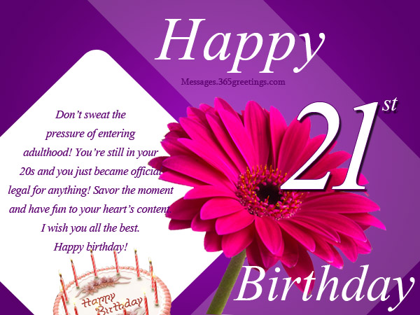 21st Birthday Wishes: 21st Birthday Messages and Greetings ...