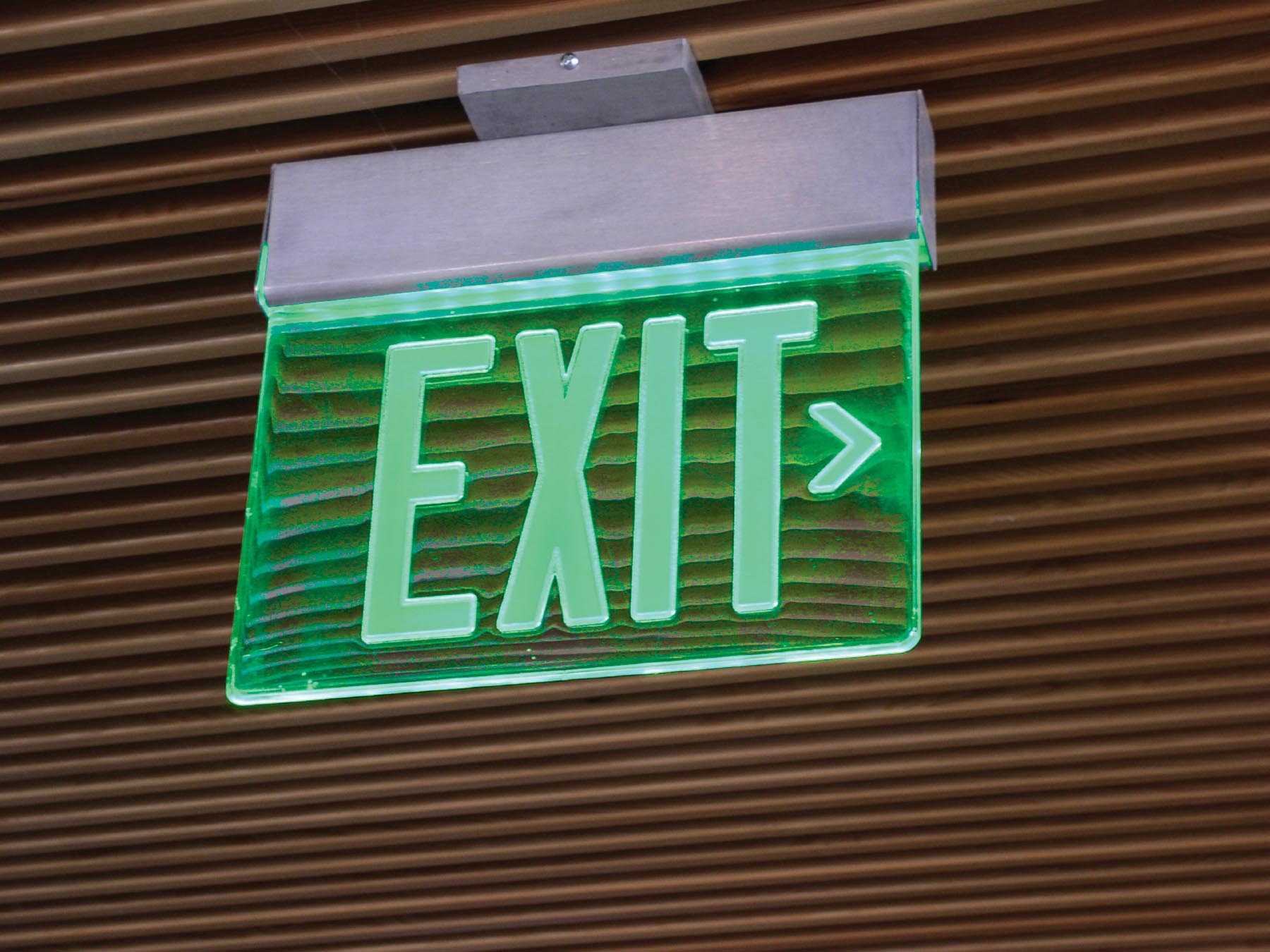 Clear Edge Lit Exit Sign