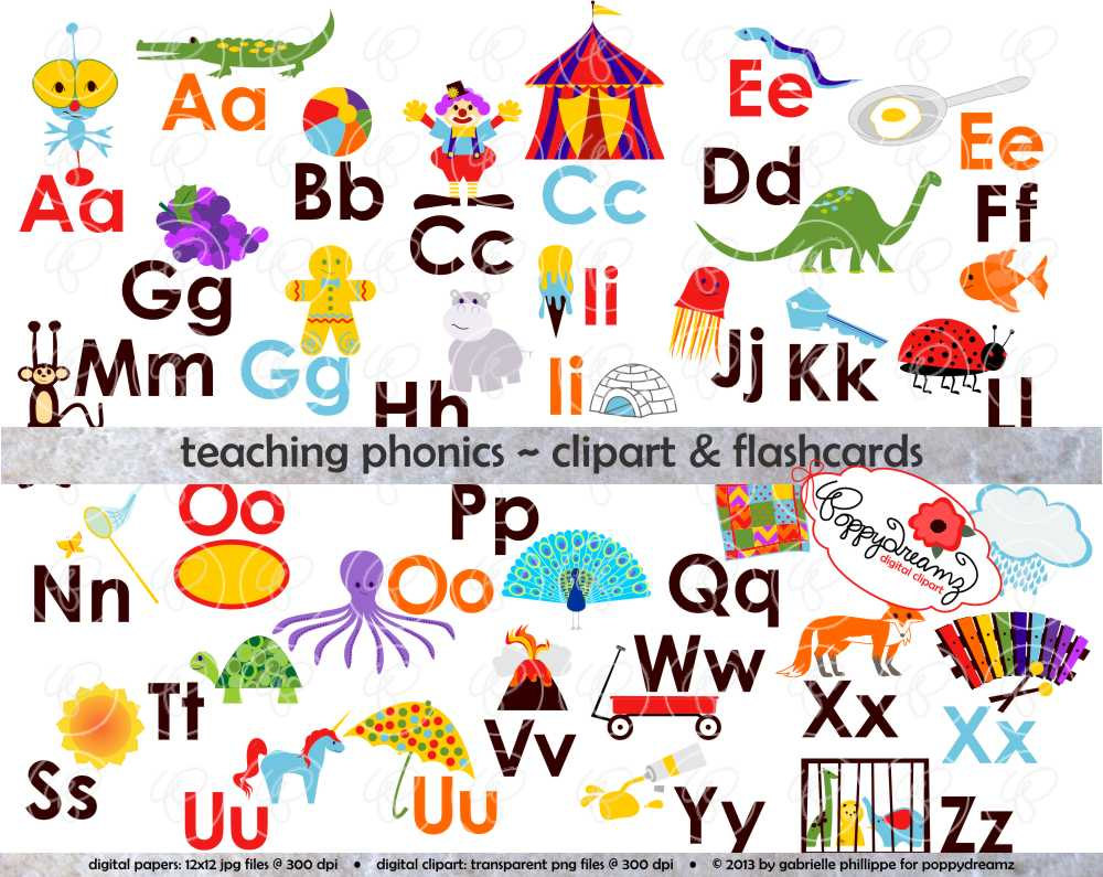 Popular items for phonics clipart on Etsy