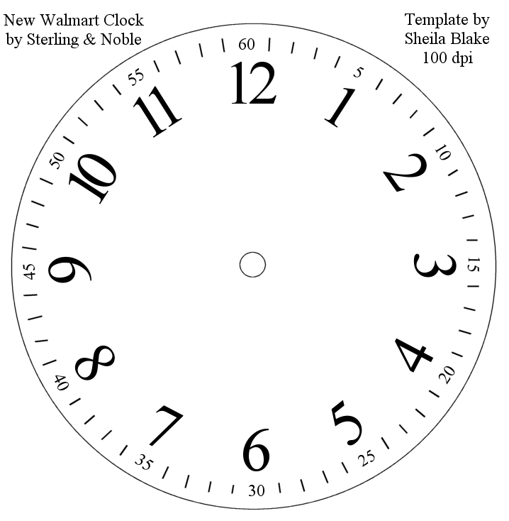 Sheila's Place - Templates - New Walmart Clock