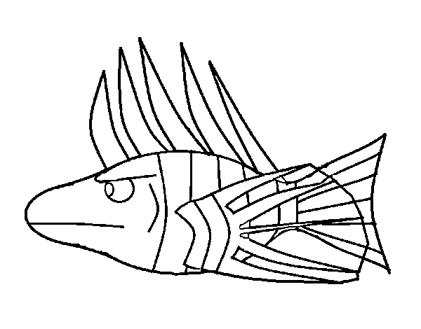 Free coloring pages of lionfish