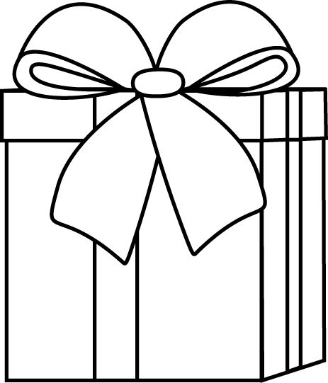 Christmas Present Clipart Black And White | quotes.lol-rofl.com
