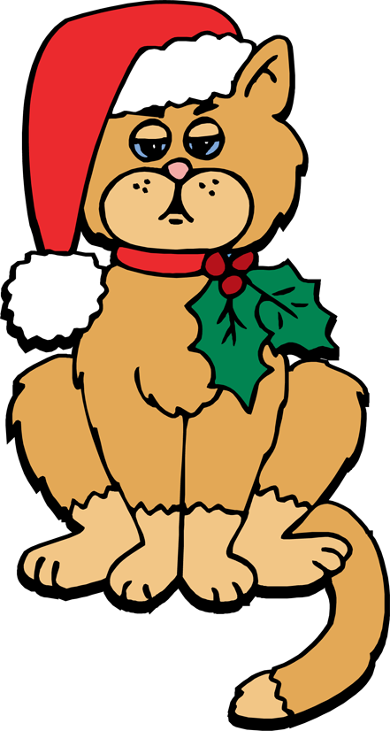 Pix For > Christmas Kitten Clipart