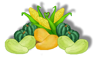 Vegetables Clip Art - Group of Vegetables Shadowed