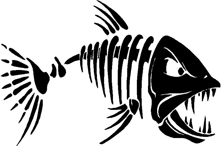 Cartoon Fish Skeleton - Cliparts.co