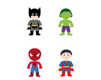 Popular items for superhero clip art on Etsy