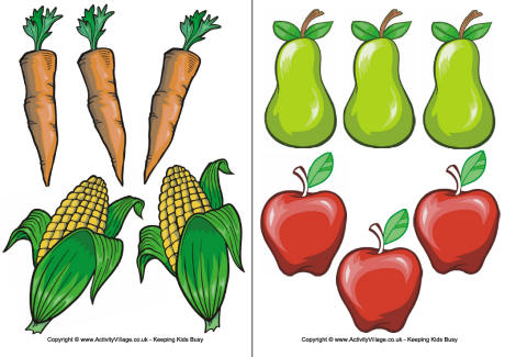 Fruit and Vegetable Clipart Printable