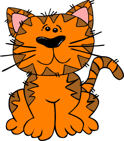 Orange Tabby Cat clip art - vector clip art online, royalty free ...
