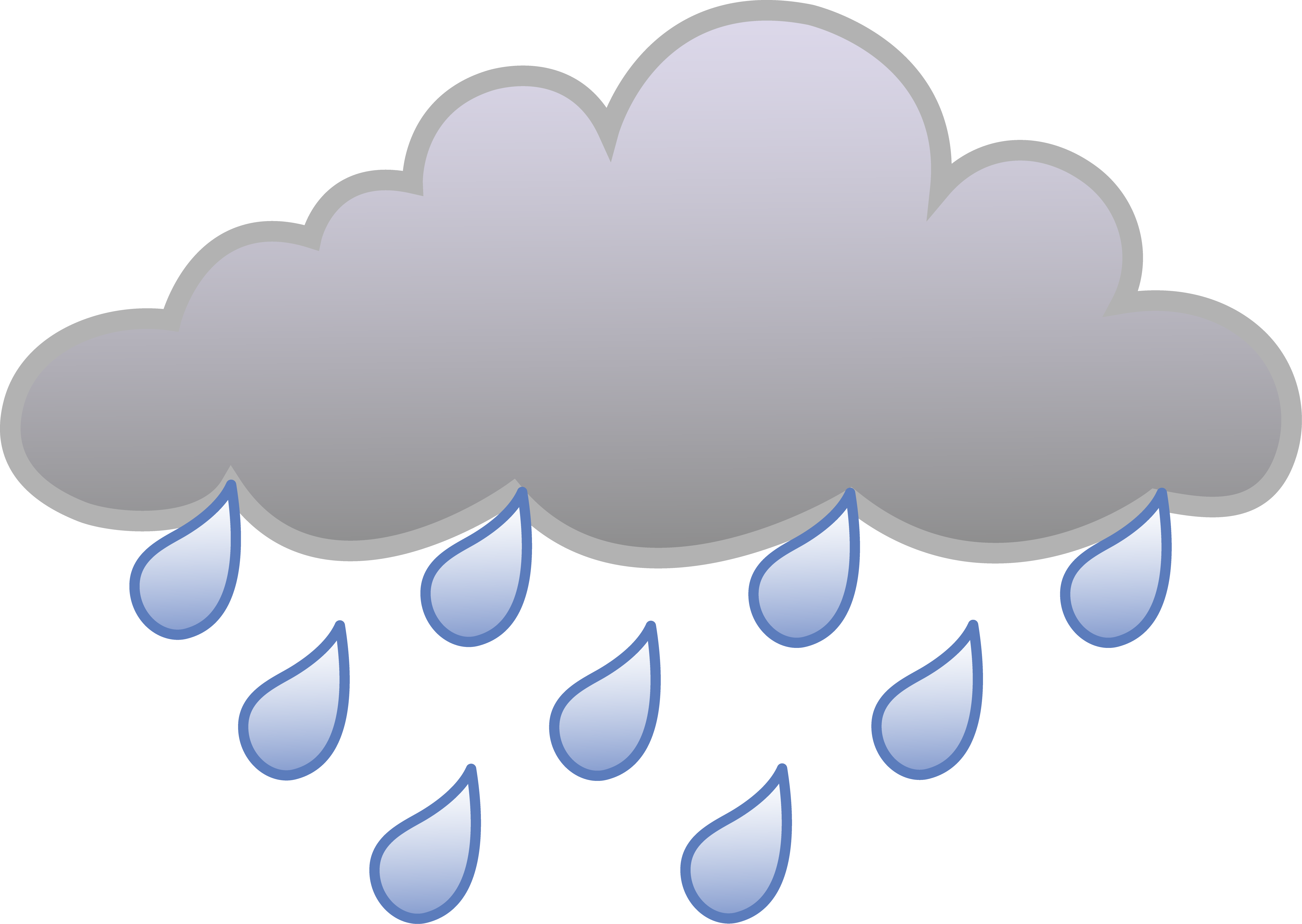 Rain Cloud Weather Symbol - Free Clip Art