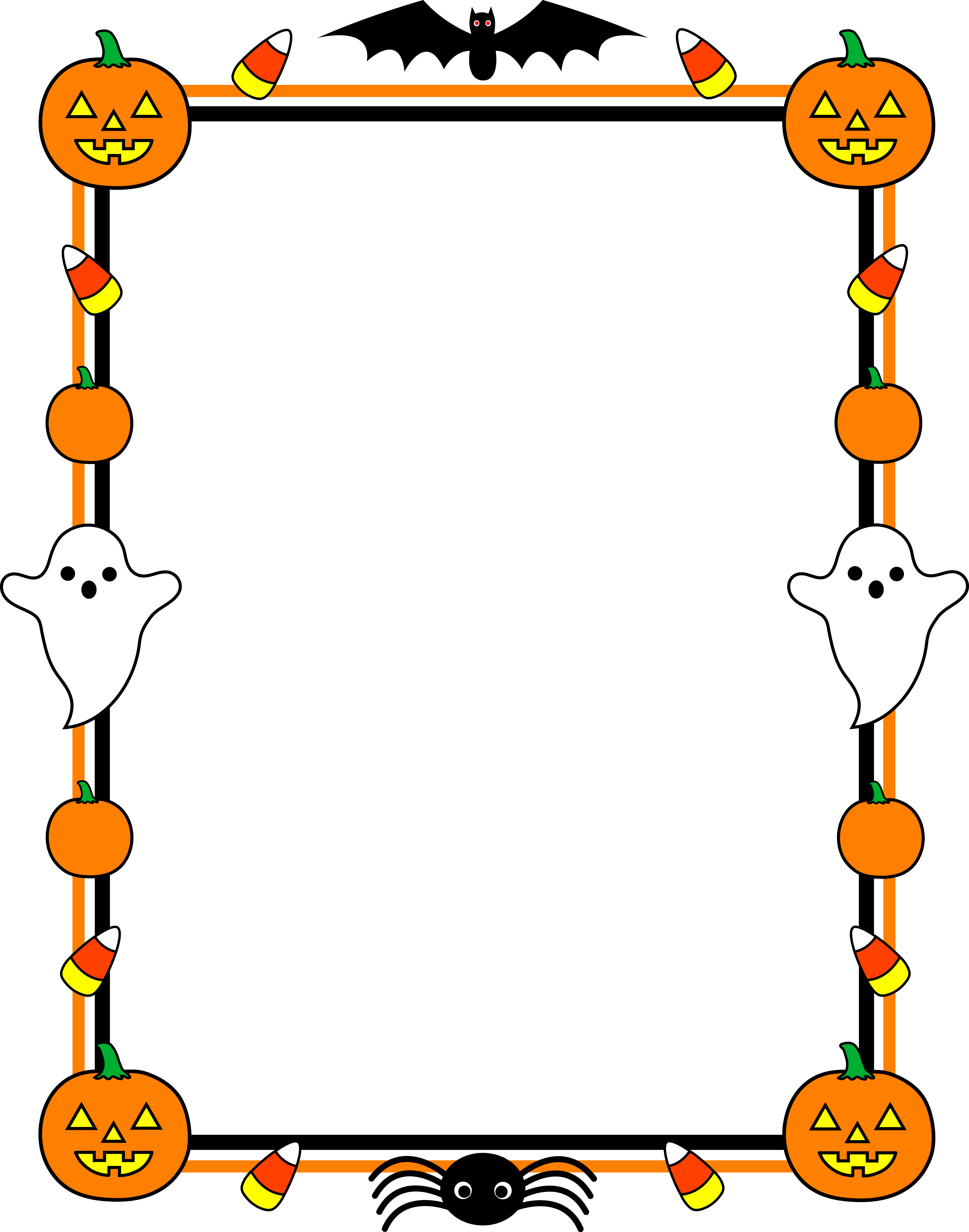 Cute Halloween Border Frame - Free Clip Art