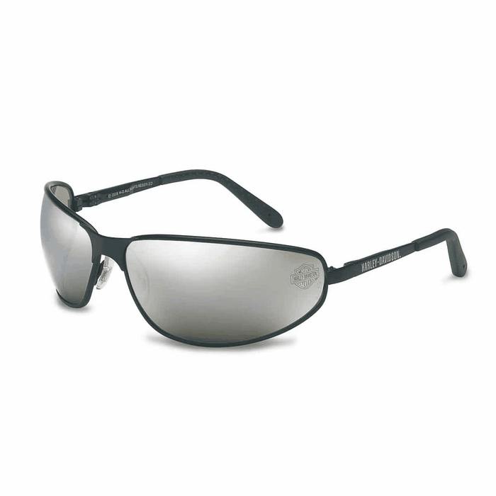 Harley Davidson Safety Glasses HD500 Black Frame Silver Mirror ...