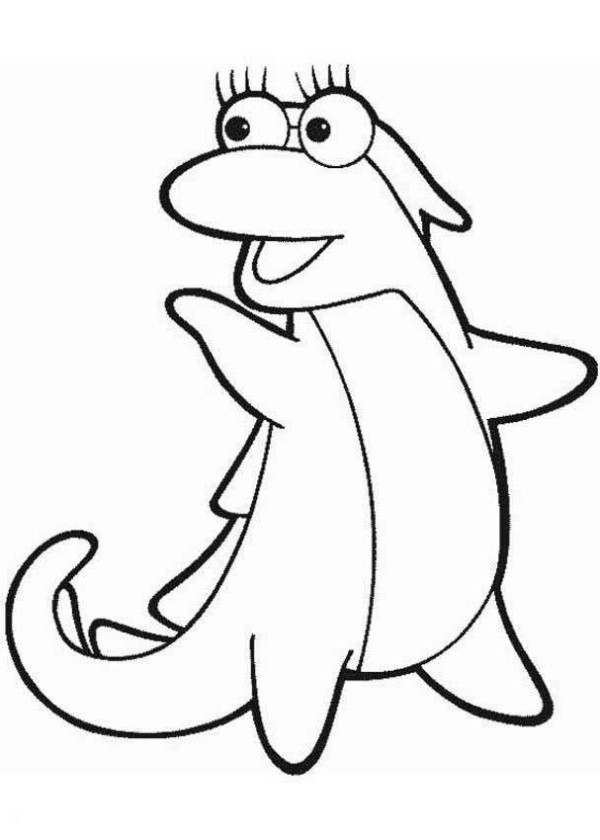 Isa The Iguana Dora The Explorer Coloring Page - Animal Coloring ...