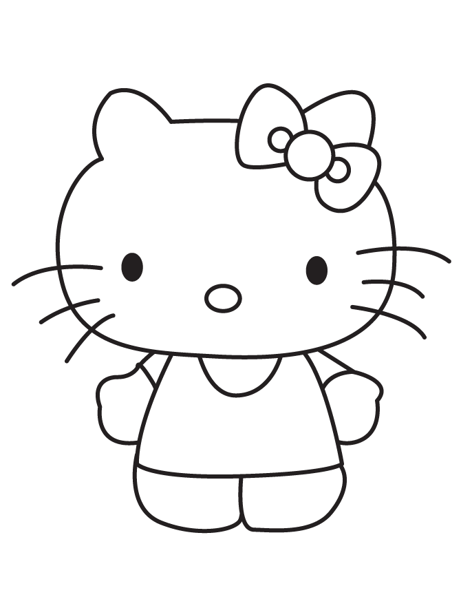 Hello Kitty For Girls Coloring Page | HM Coloring Pages