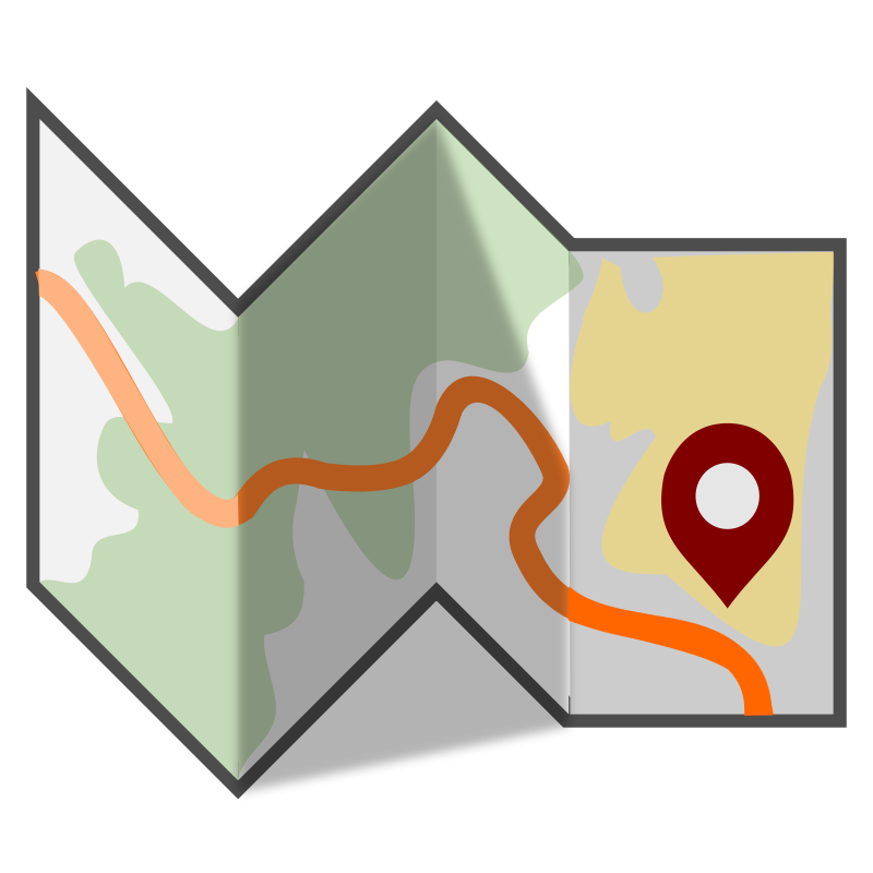 Clipart - folded map