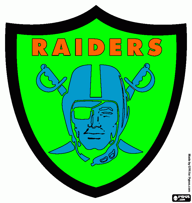 Oakland Raiders Coloring Page | Mewarnai