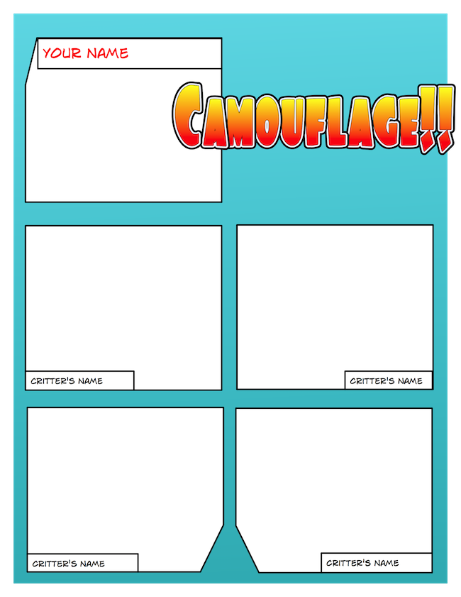 Animal Camouflage Comic | K-5 Computer Lab Technology Lessons
