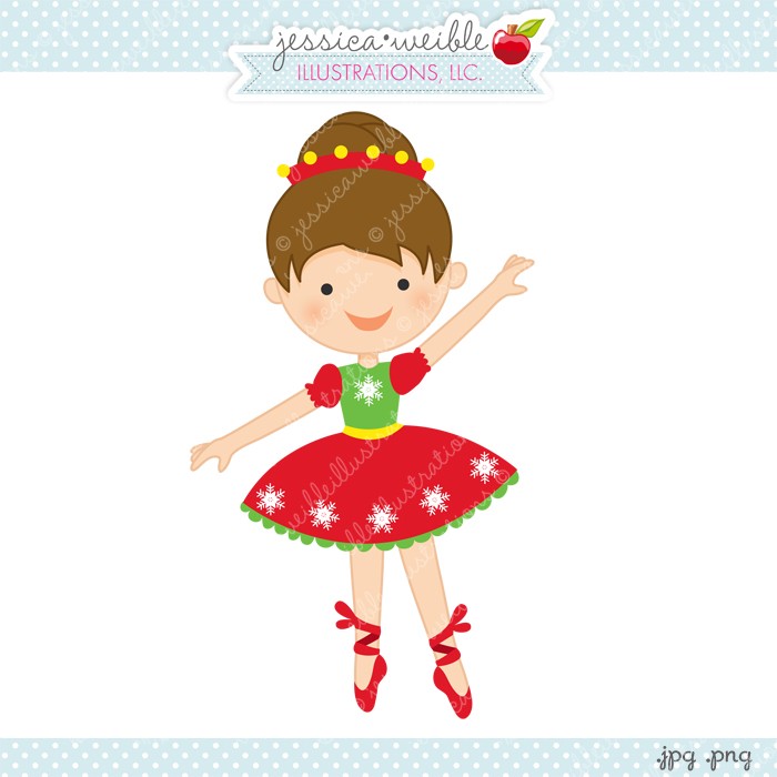 Christmas Ballerina - JW Illustrations