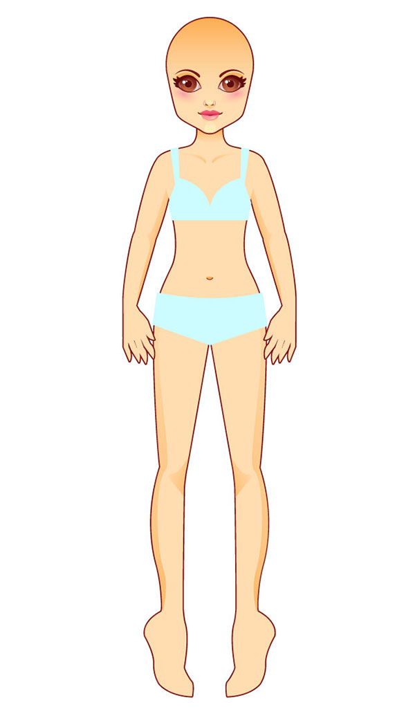 How to Draw a Doll Base Body for a Dress-Up Game in Illustrator ...