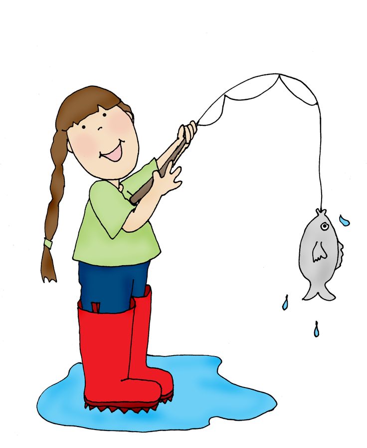Fishing Girl Sample | illustration clipart 2 | Pinterest
