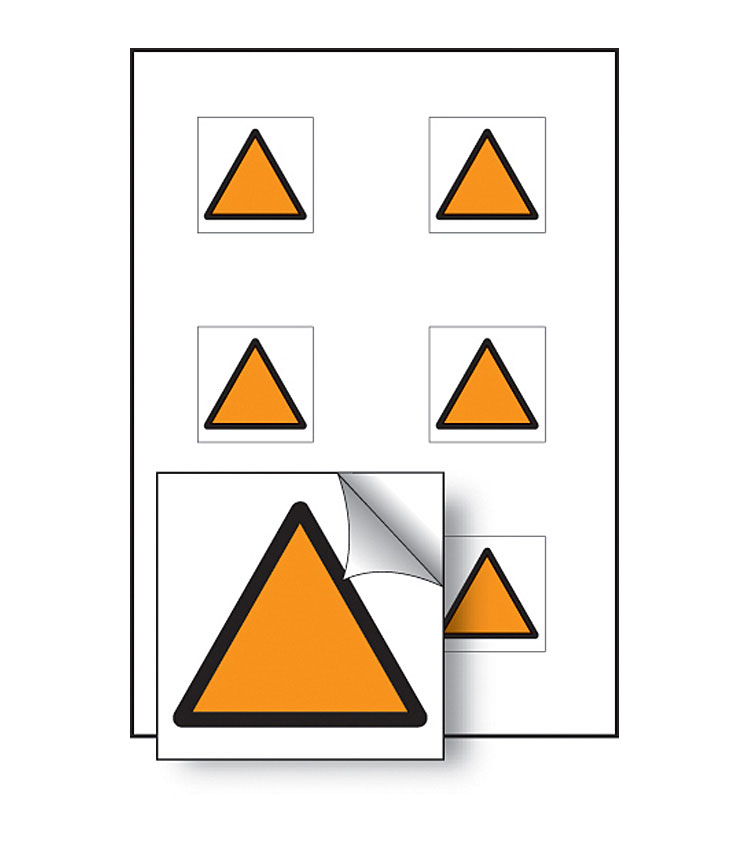 Orange Triangle Vibration Safety (6) | Warning Signs | Danger ...