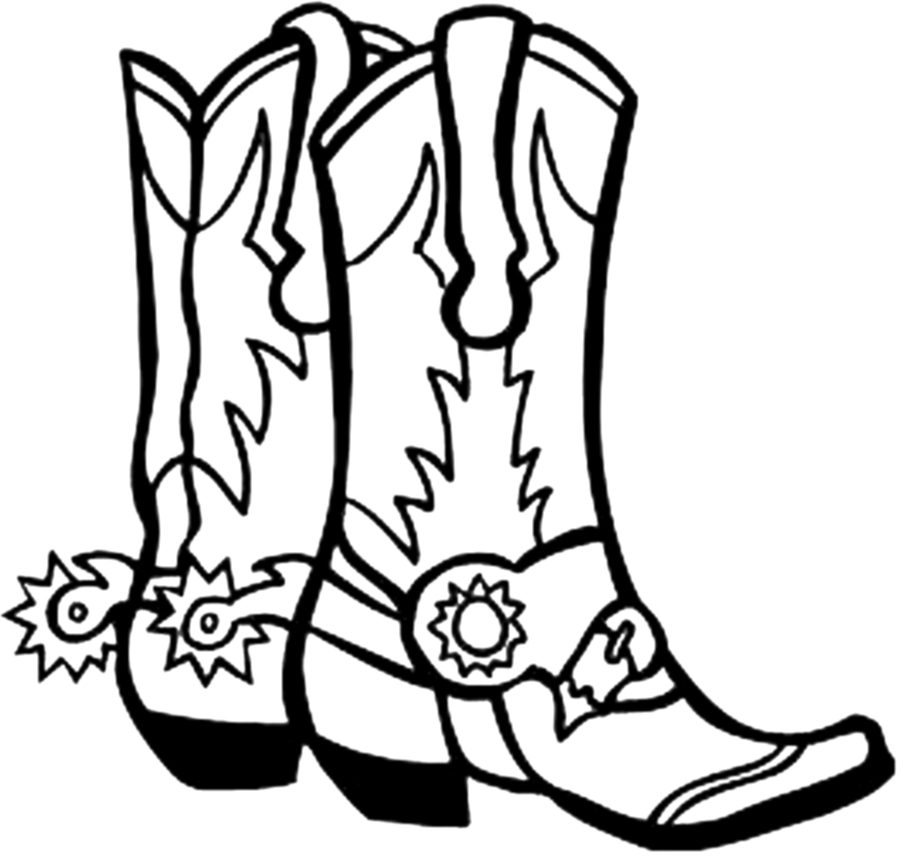 Cowboy Boots Clipart Black And White | Clipart Panda - Free ...