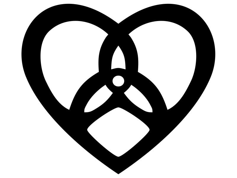 Trinity Heart Wooden Shape
