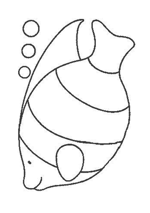 FISH coloring pages - Striped fish