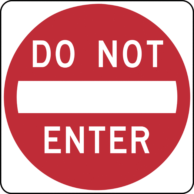 Do Not Enter, Color | ClipArt ETC