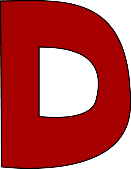 Red Letter D Clip Art - Red Letter D Image