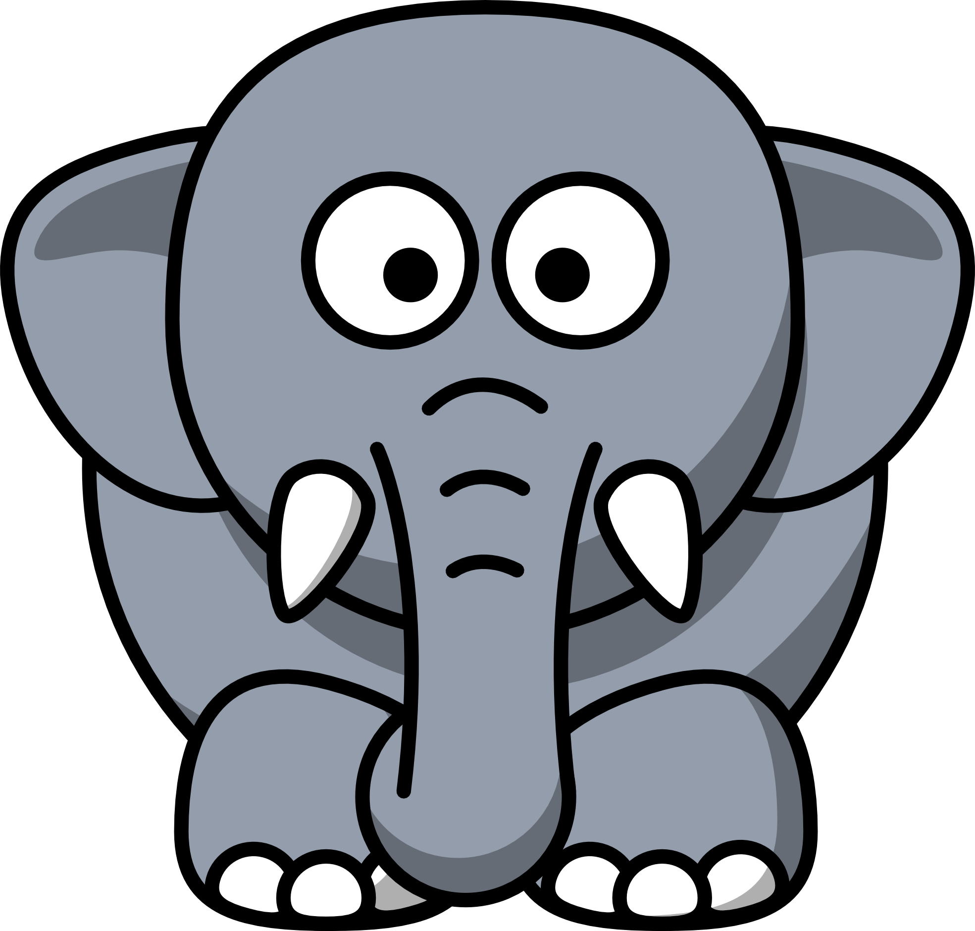 free elephant head clipart - photo #4