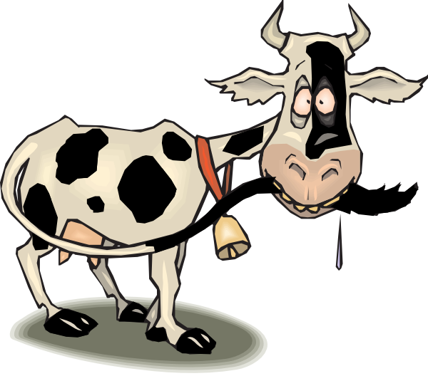 Black Cow clip art - vector clip art online, royalty free & public ...