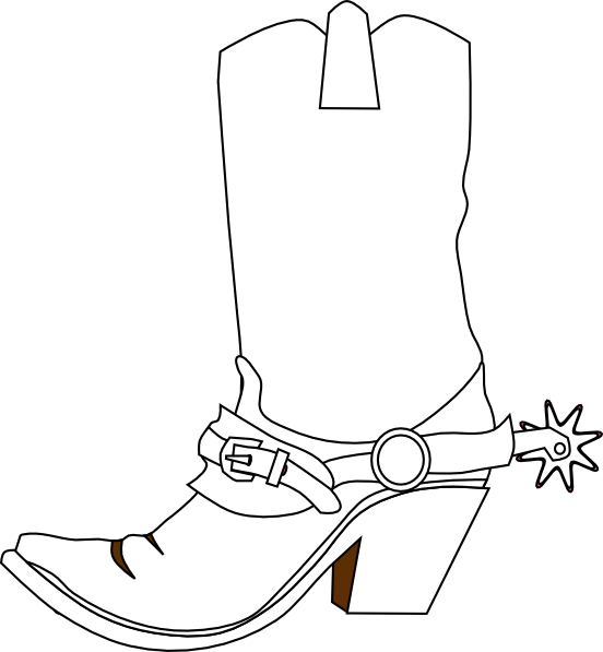 Cowboy Boot clip art - vector clip art online, royalty free ...
